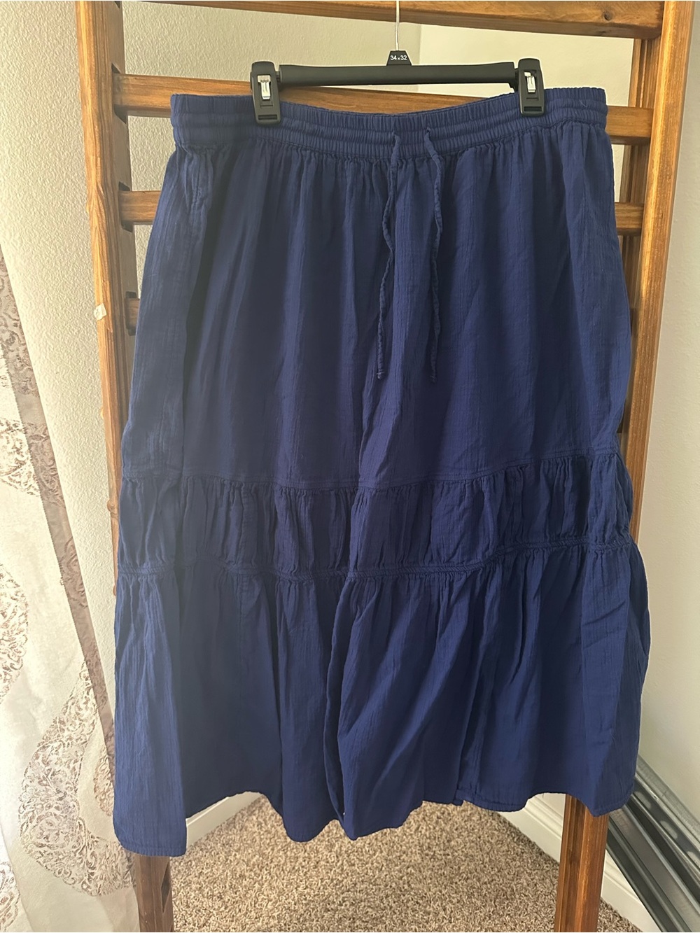 Wonderly Tiered Maxi Skirt with Drawstring